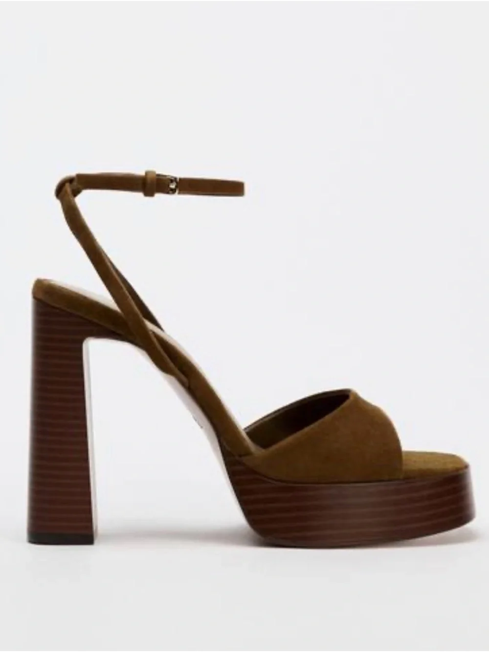 Zara Suede Platform Heels